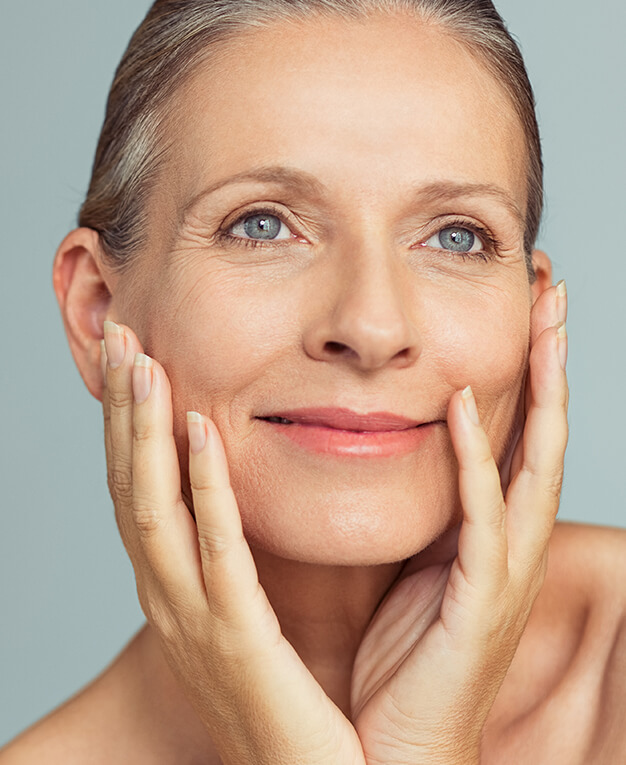 Facelift woman looking wistful